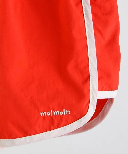 Детские шорты из нейлона с контрастной отделкой moimoln, Red — фото 4