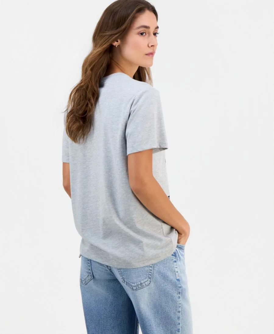 Футболка с принтом Snoopy Baseball Short-Sleeve T-Shirt Grayson Threads, The Label, Lt Heather Grey — фото 2