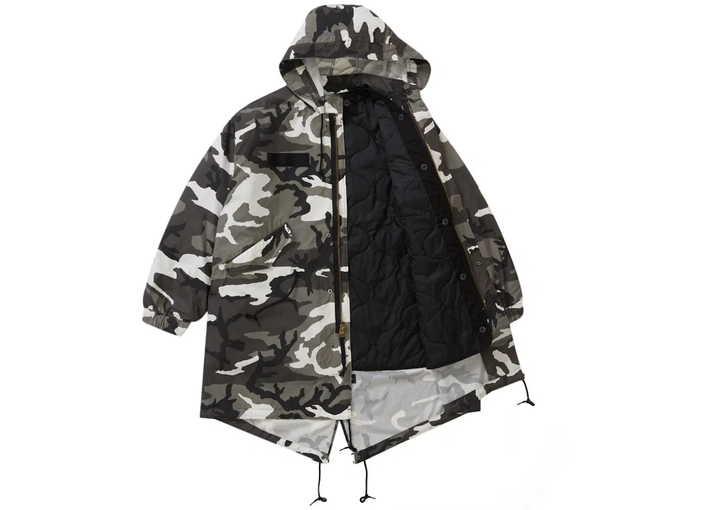 Мужская куртка-парка с камуфляжным принтом Fishtail Parka Supreme, Snow Camo — фото 2