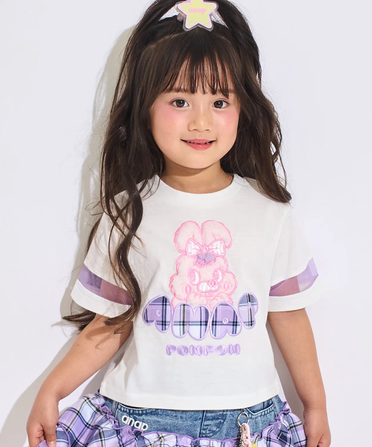 Детская футболка с аппликацией POMPOM ANAP kids, Белый