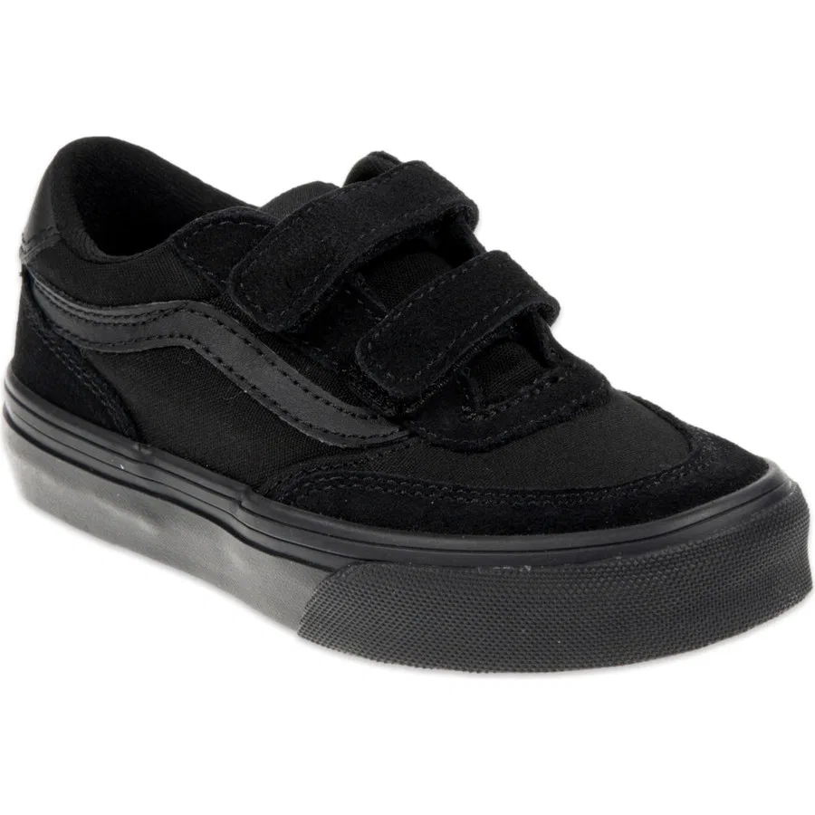 Кроссовки детские на липучках Brooklyn Ls V Vans, Черный
