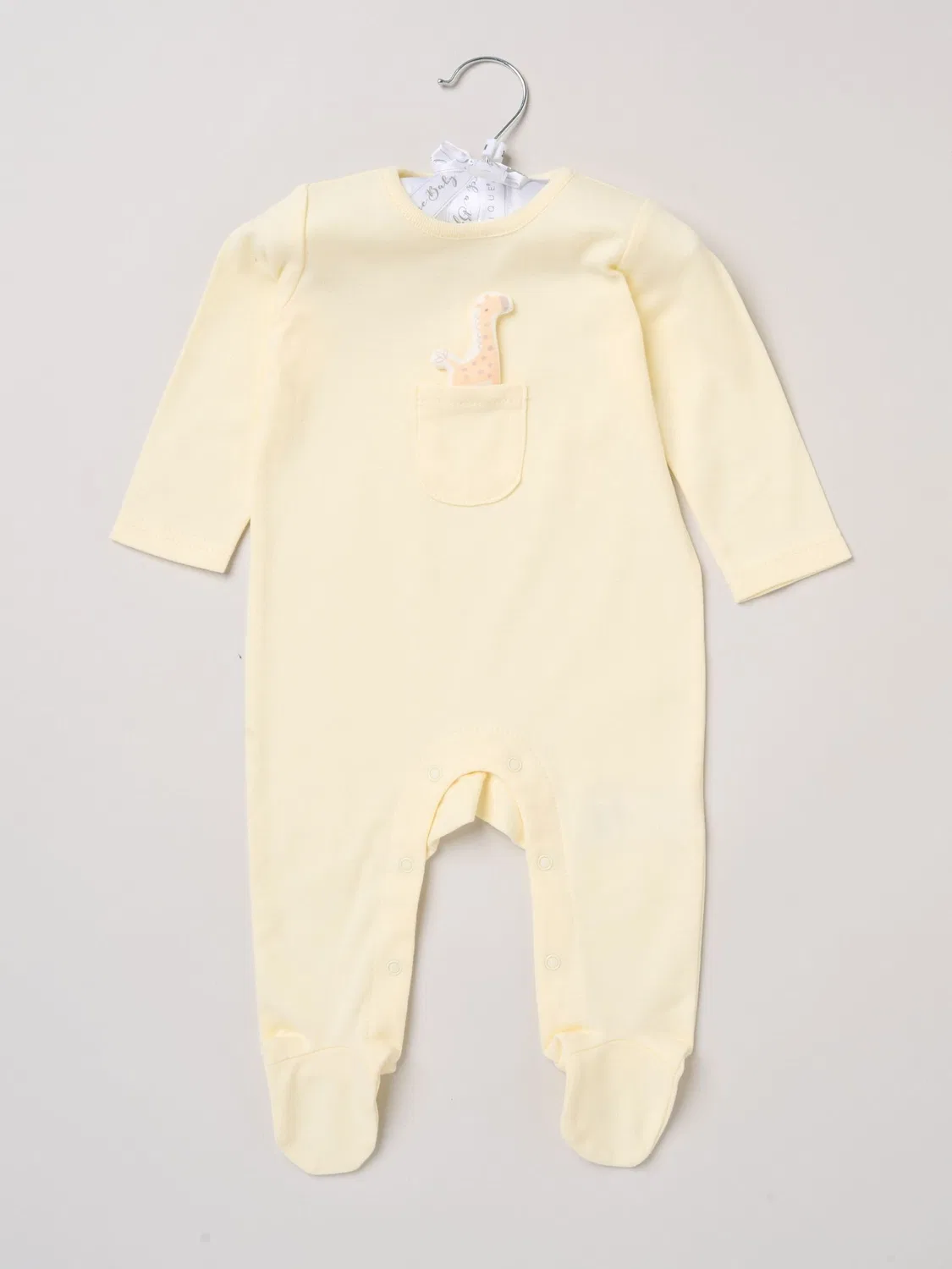 Боди-комбинезон с аппликацией медведя Rock-A-Bye Baby Boutique, светло-желтый