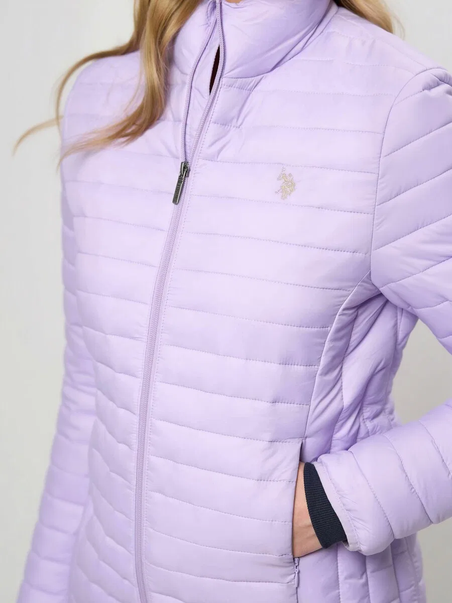 Куртка U.S. POLO ASSN. для межсезонья 'UWJoy' сиреневого цвета — фото 4
