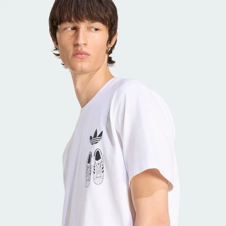 Футболка с принтом Loose Graphic Shoes 4 adidas, Белый — фото 4