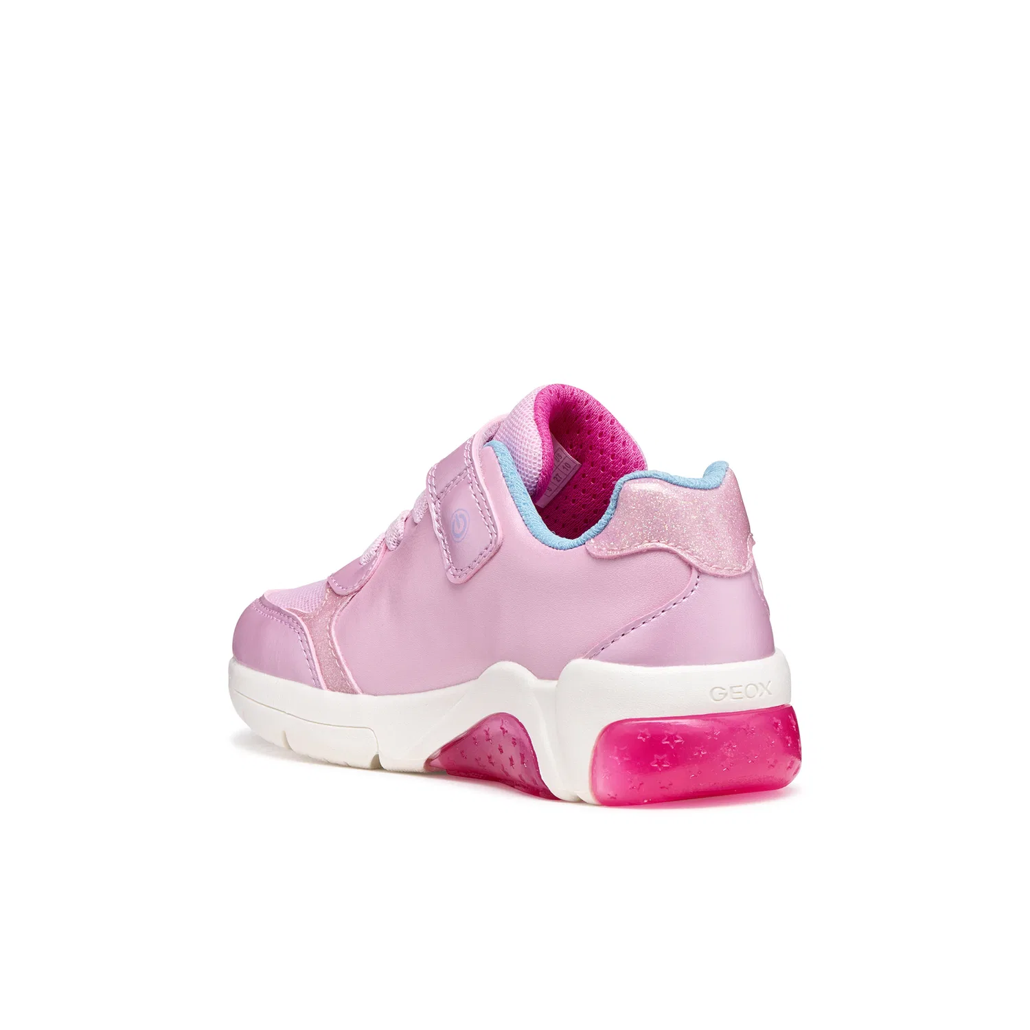 Детские кроссовки с подсветкой Geox, Pink/Light Blue — фото 2