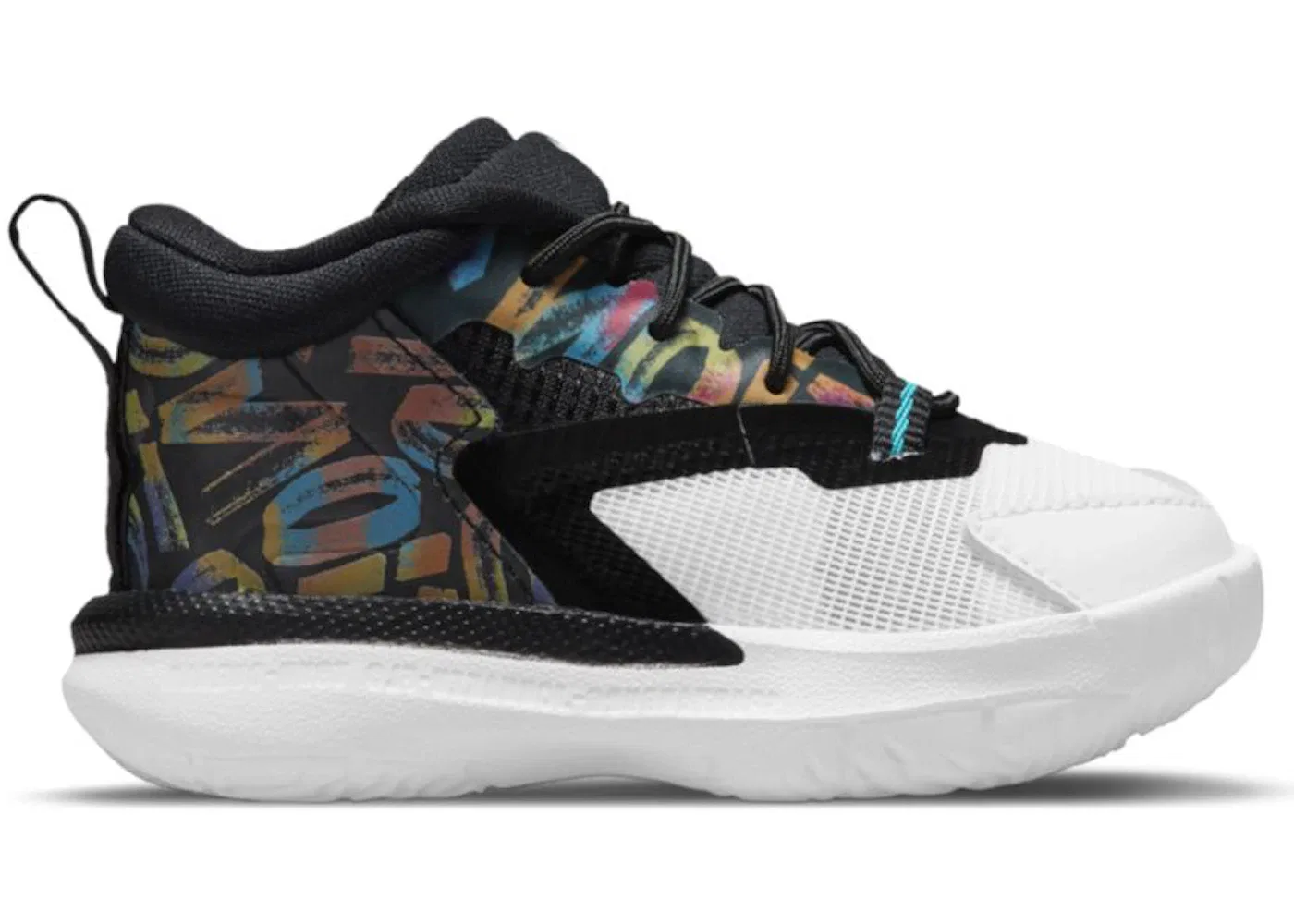 Детские кроссовки с длинным шнурком Jordan Zion 1 Jordan, Black/Bright Crimson/Amarillo/White
