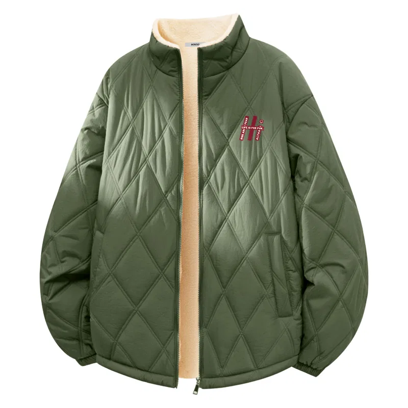 Утепленная куртка-пуховик детская с принтом Hello Tapes Chest Logo MINISO, Thermal Palm Green
