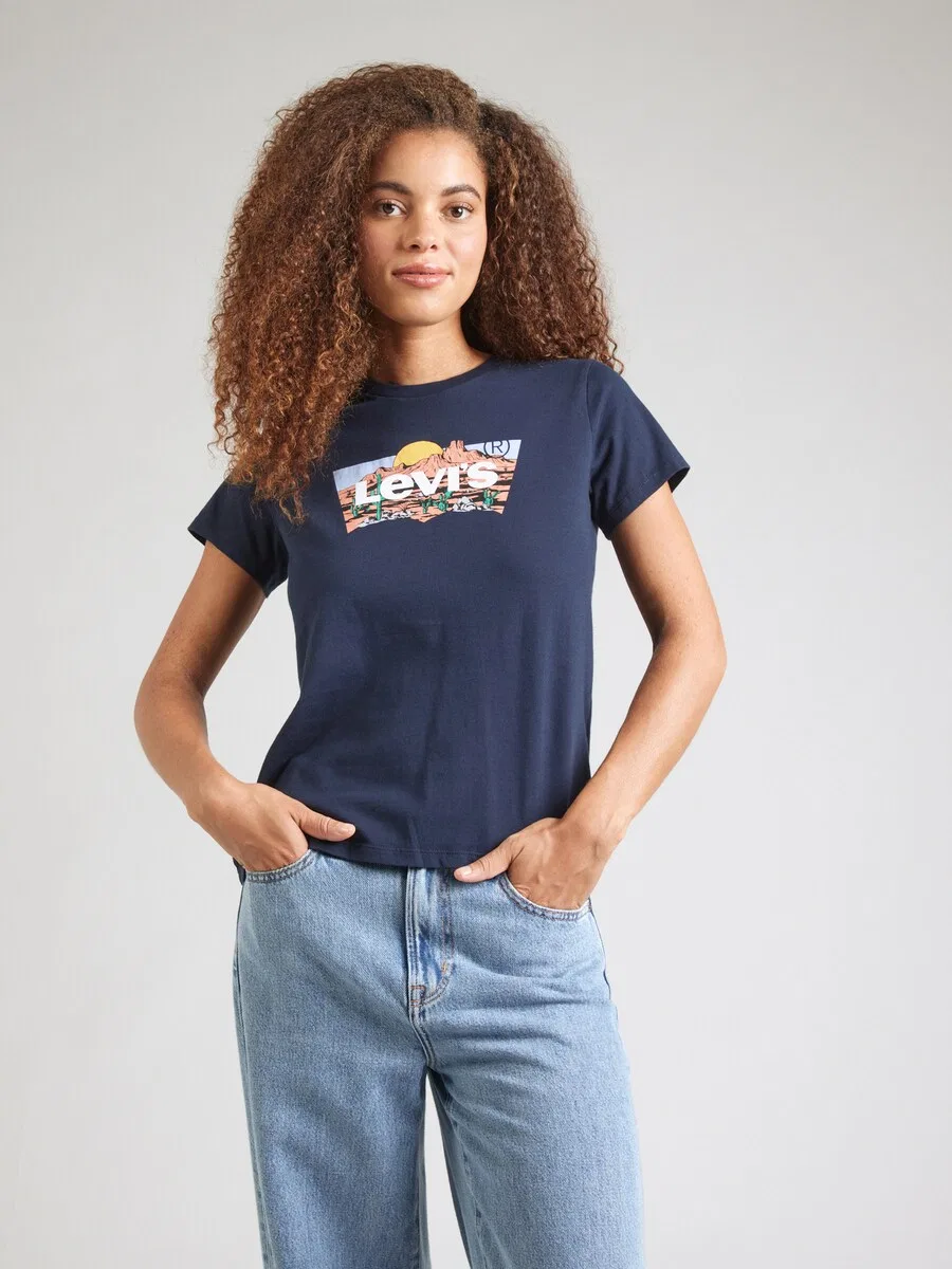 Футболка LEVI'S 'The Perfect' темно-синего цвета — фото 2
