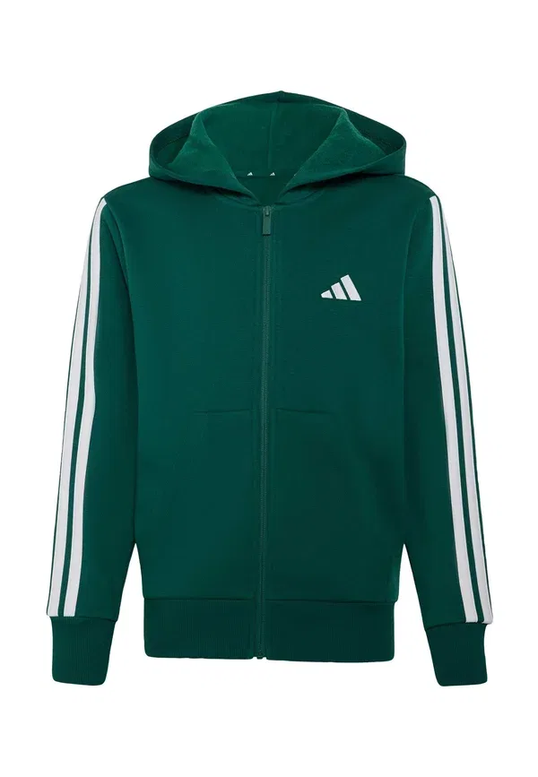 Детская толстовка унисекс на молнии Adidas Performance, белый/зеленый