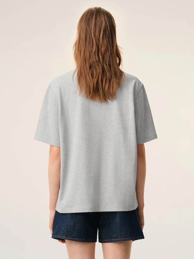 Футболка с тиснением, Unisex, Big Adc Embossed AMI PARIS, Grey — фото 4