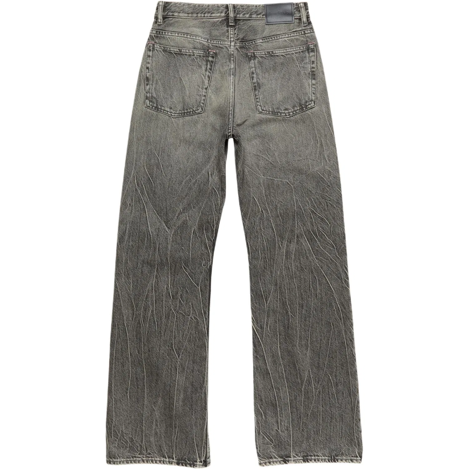 Женские джинсы прямого кроя с потертостями Acne Studios, Washed Black — фото 3
