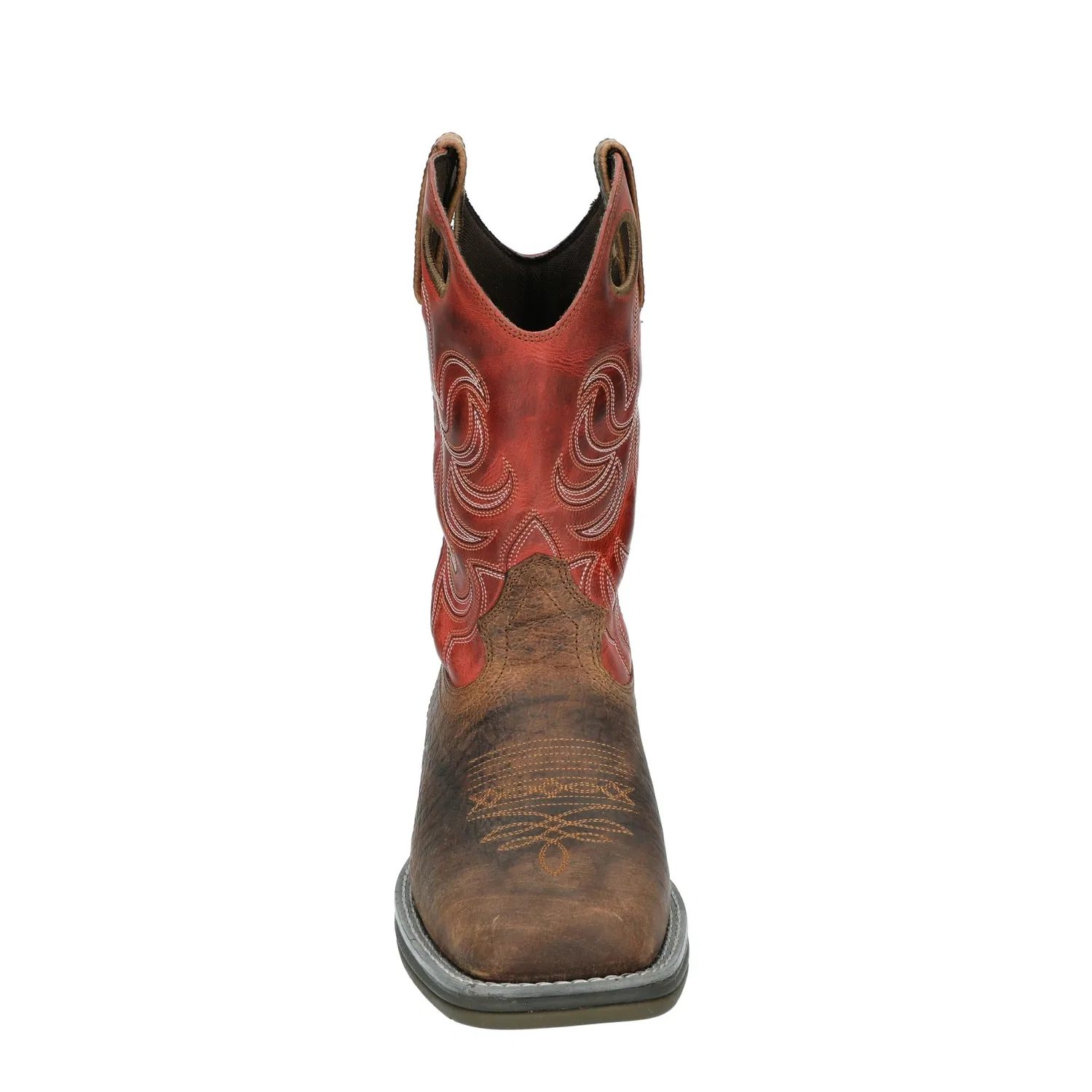 Детские ковбойские сапоги для мальчиков с квадратным носком Leather Autry Western Boots Smoky Mountain Boots, Burnt Apple Brown — фото 2