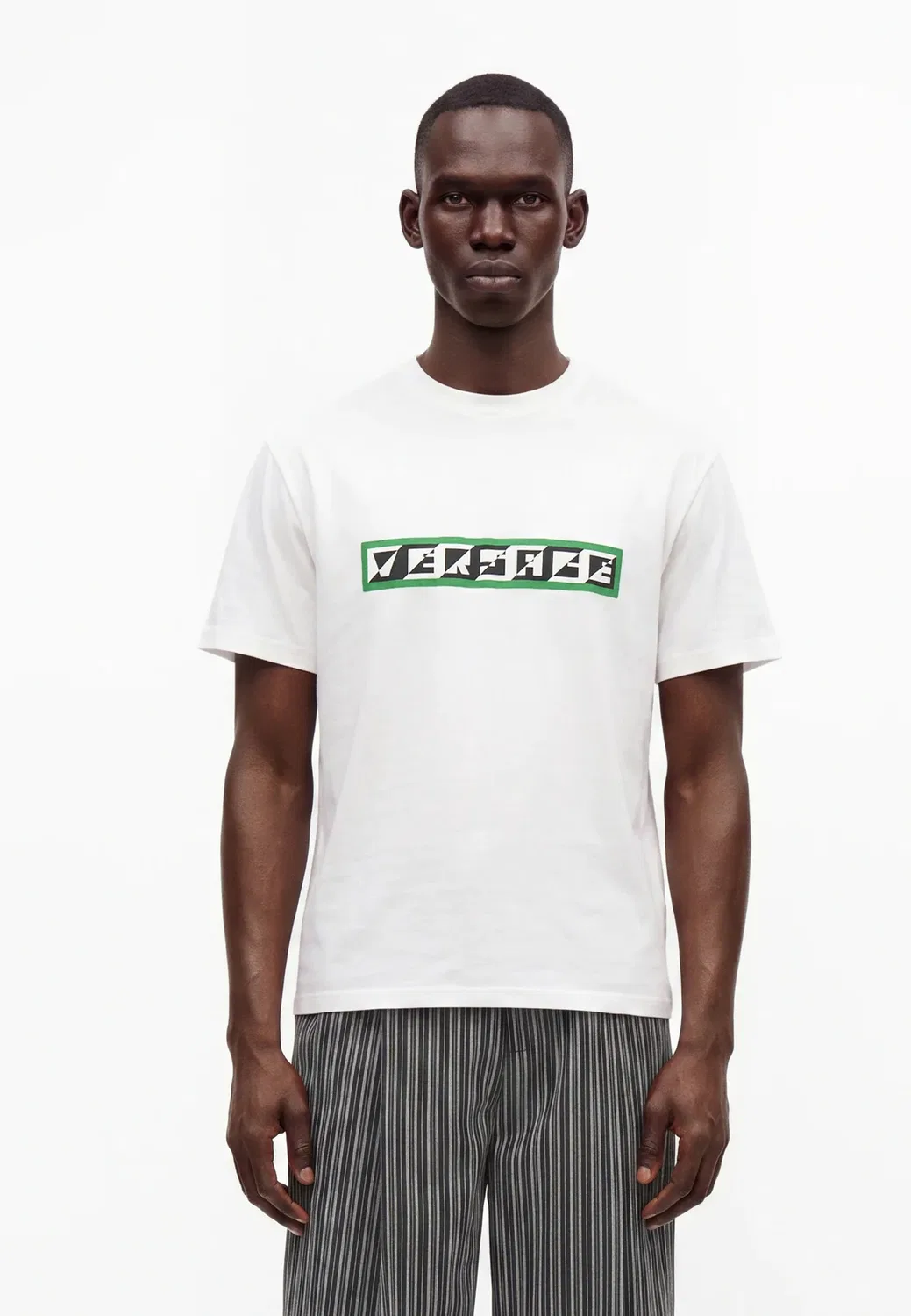 Depero - футболка с принтом Versace, Optical White