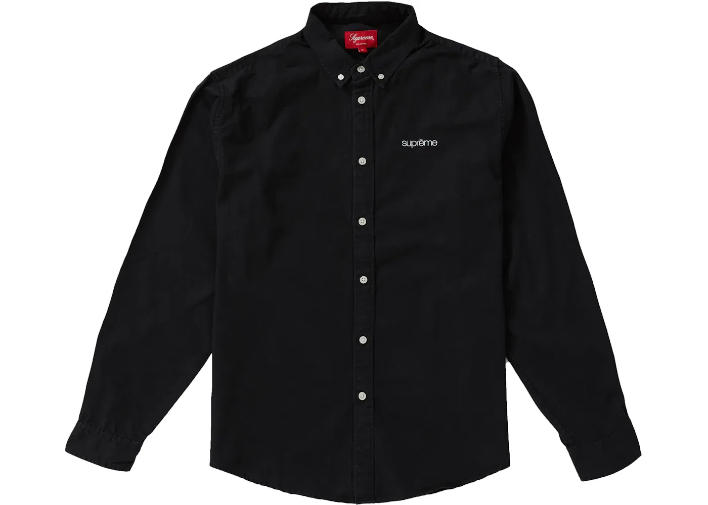 Мужская рубашка из твила с принтом Supreme Shirt (SS19), Black