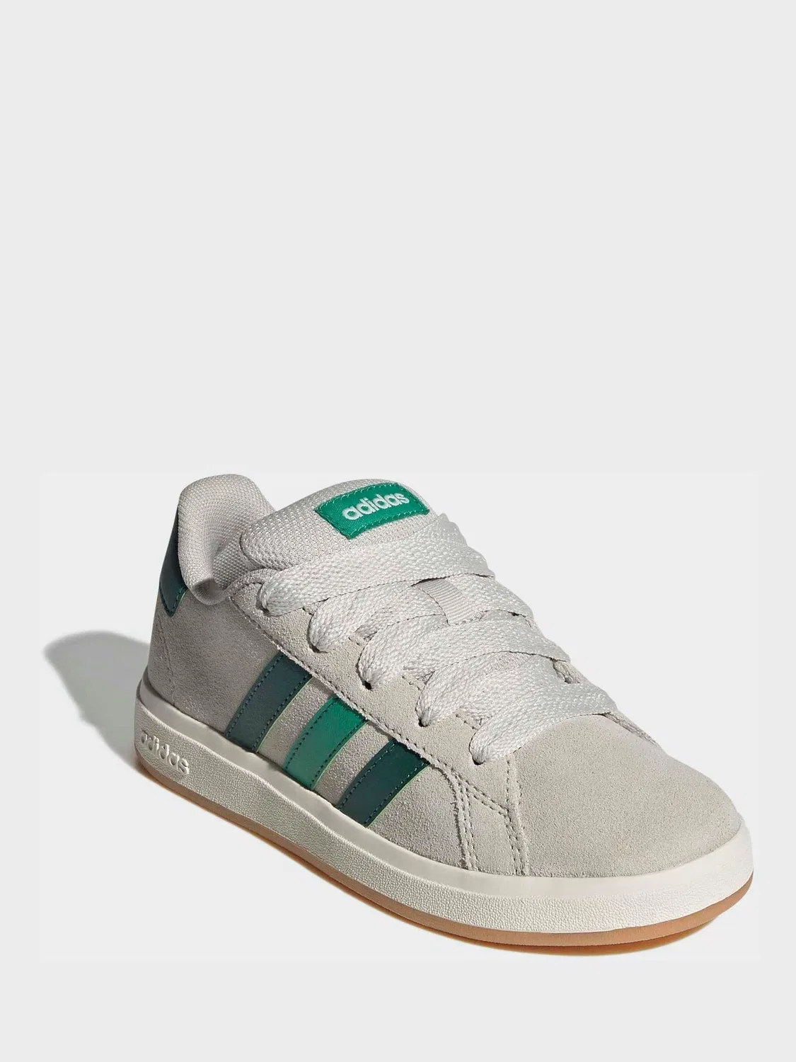 Кроссовки детские suede adidas, серо-зеленые