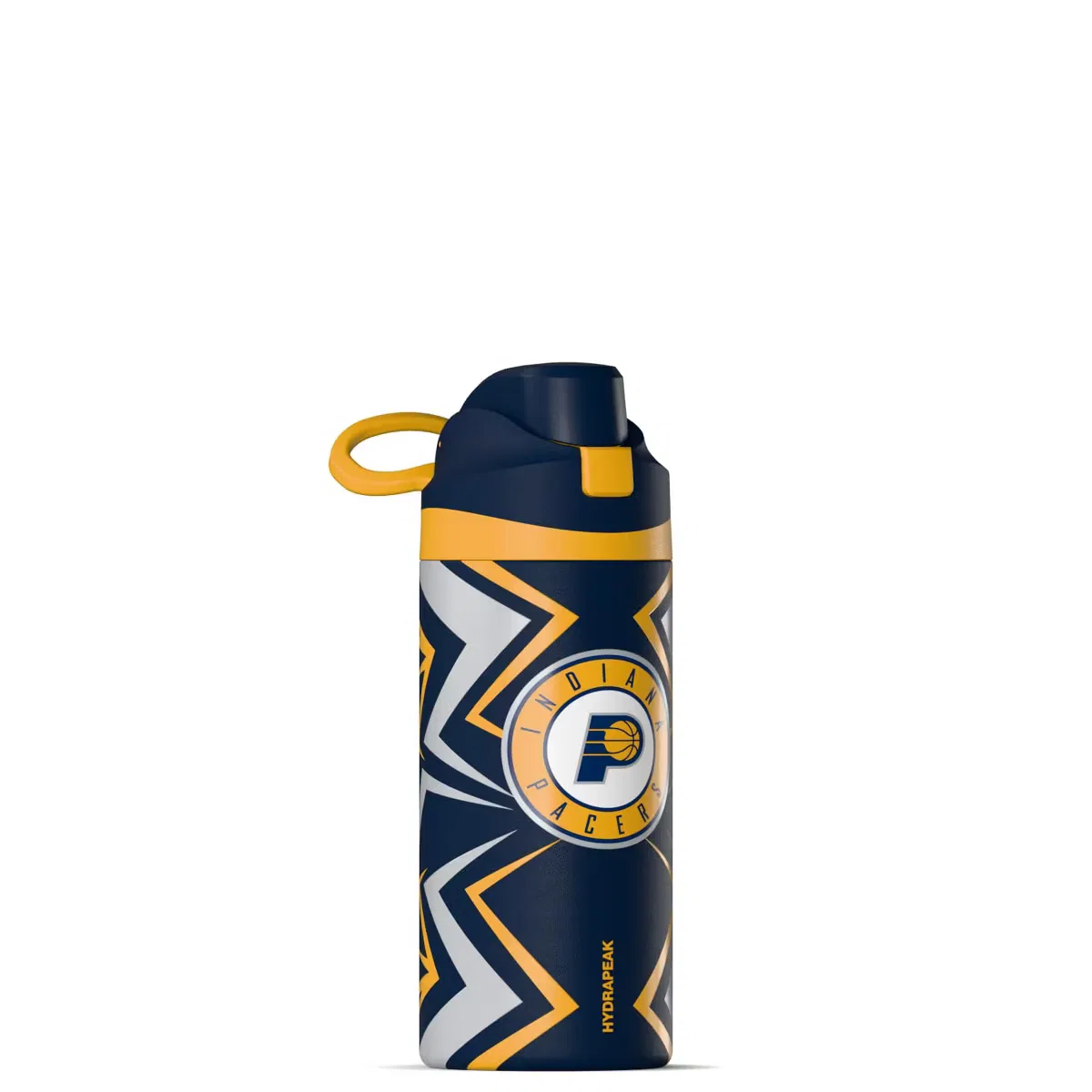 Детская бутылка для воды 20 унций (591 мл) с кнопочной крышкой HydraPeak x NBA Indiana Pacers Oasis HydraPeak, Indiana Pacers — фото 3