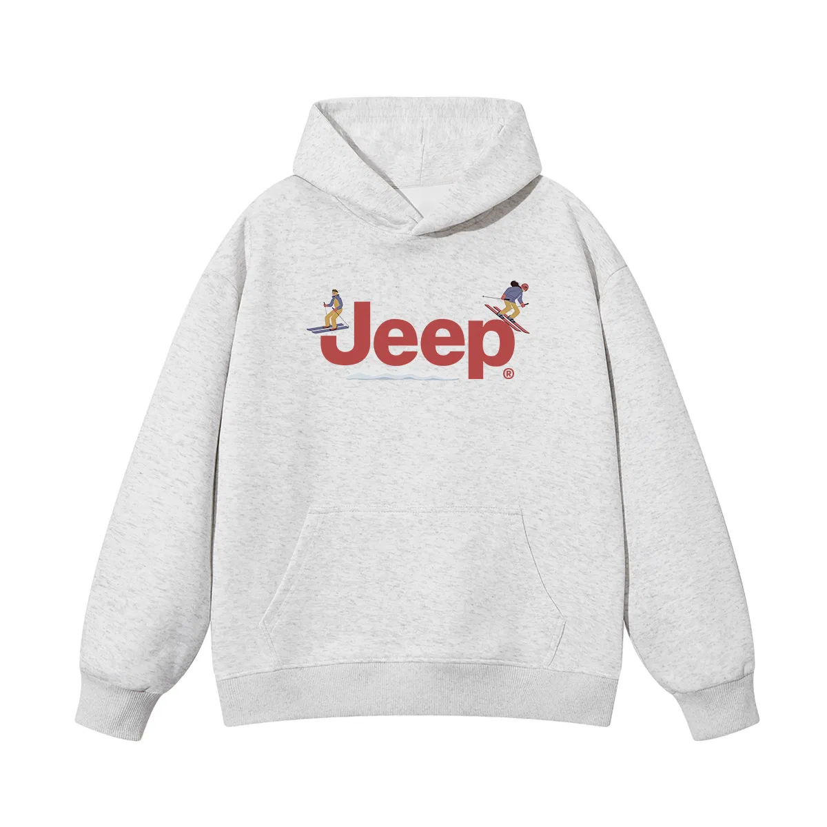 Детский свитшот с капюшоном утепленный Jeep, Heather Gray