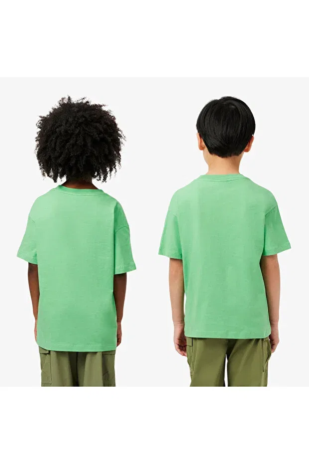 Детская футболка с принтом Lacoste, Green — фото 3