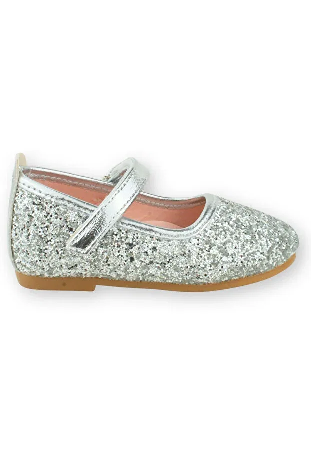 Детские балетки для девочек из искусственной кожи Nubebe, Silver