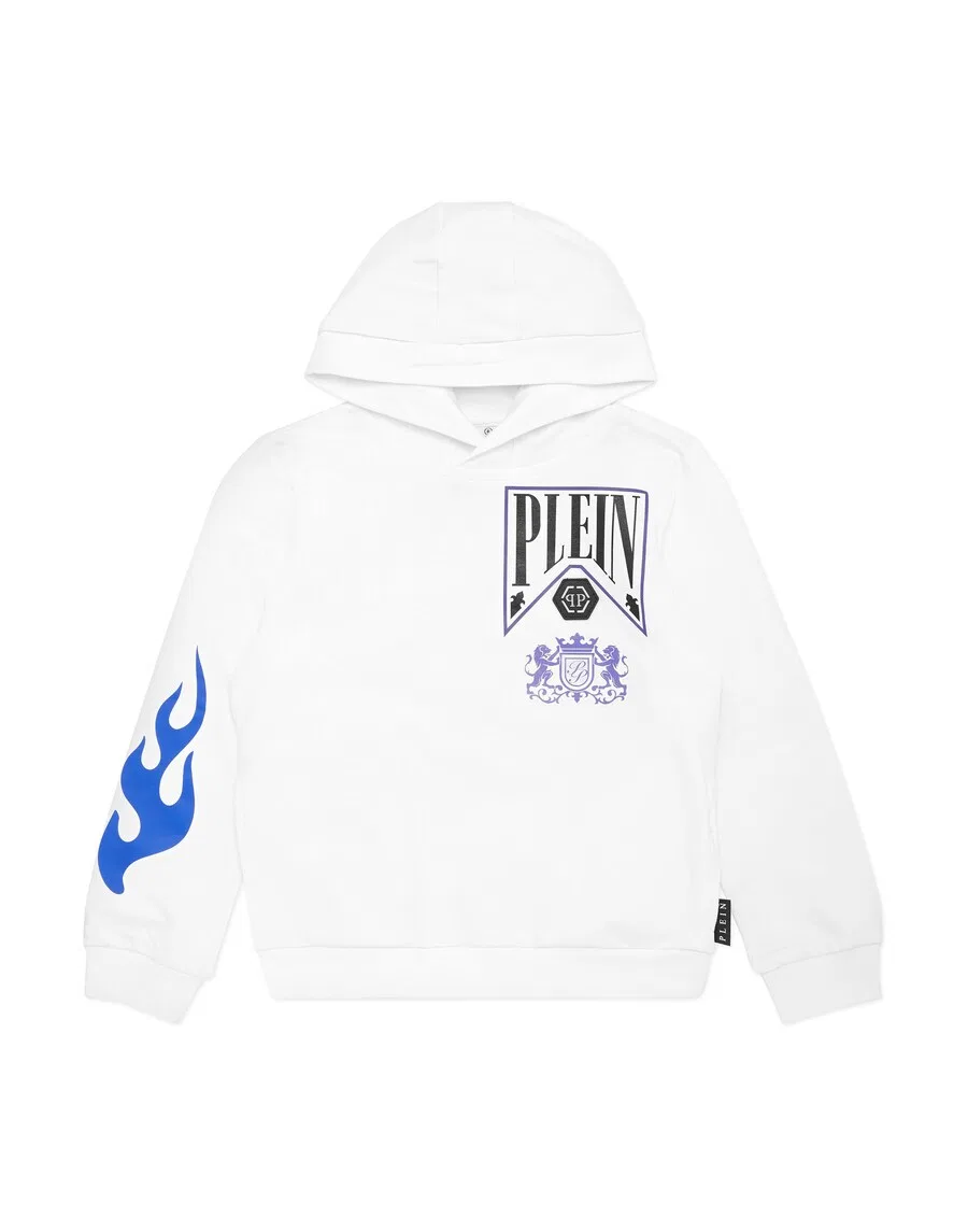 Свитшот Philipp Plein 'Flame' белого цвета