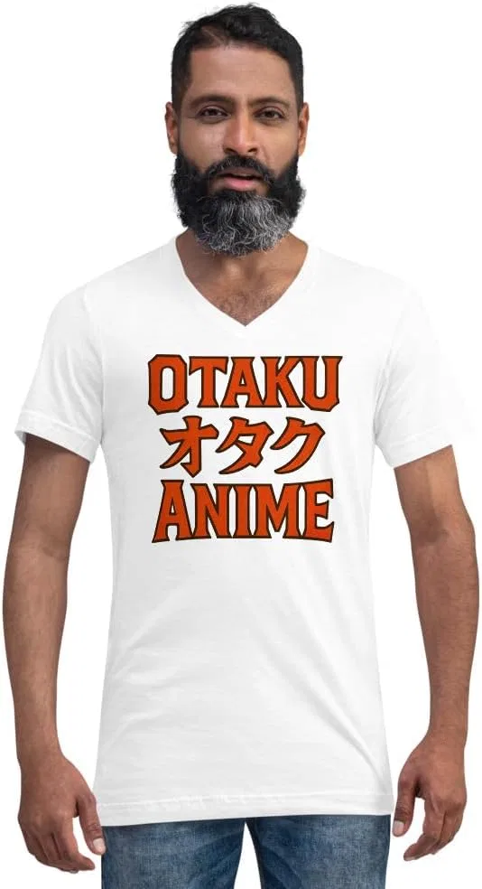 Мужская футболка с принтом Otaku オタク 3005, White