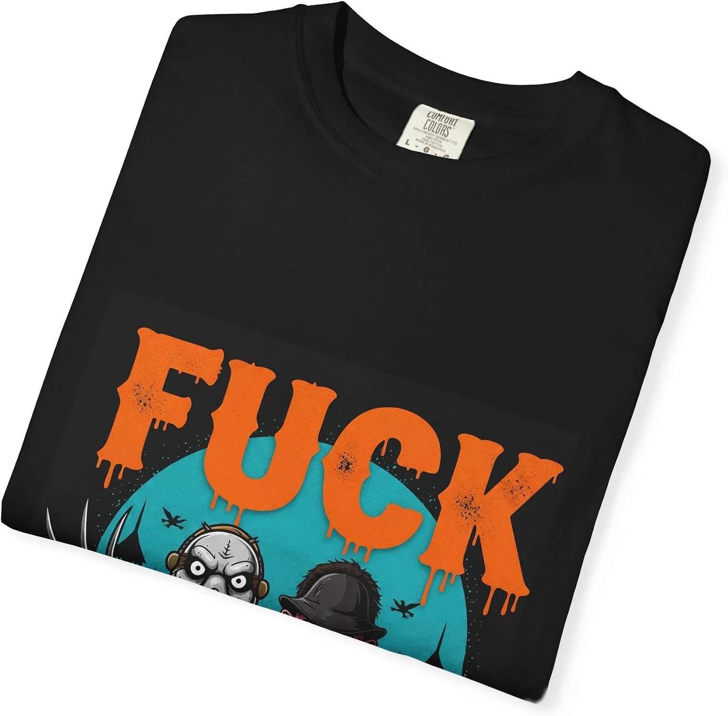 Футболка с принтом Halloween ICE Comfort Colors 1717, Black — фото 3