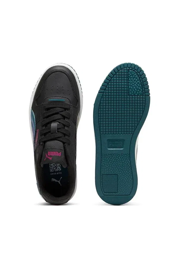 Детские кроссовки для девочек на шнуровке Puma, Black — фото 4