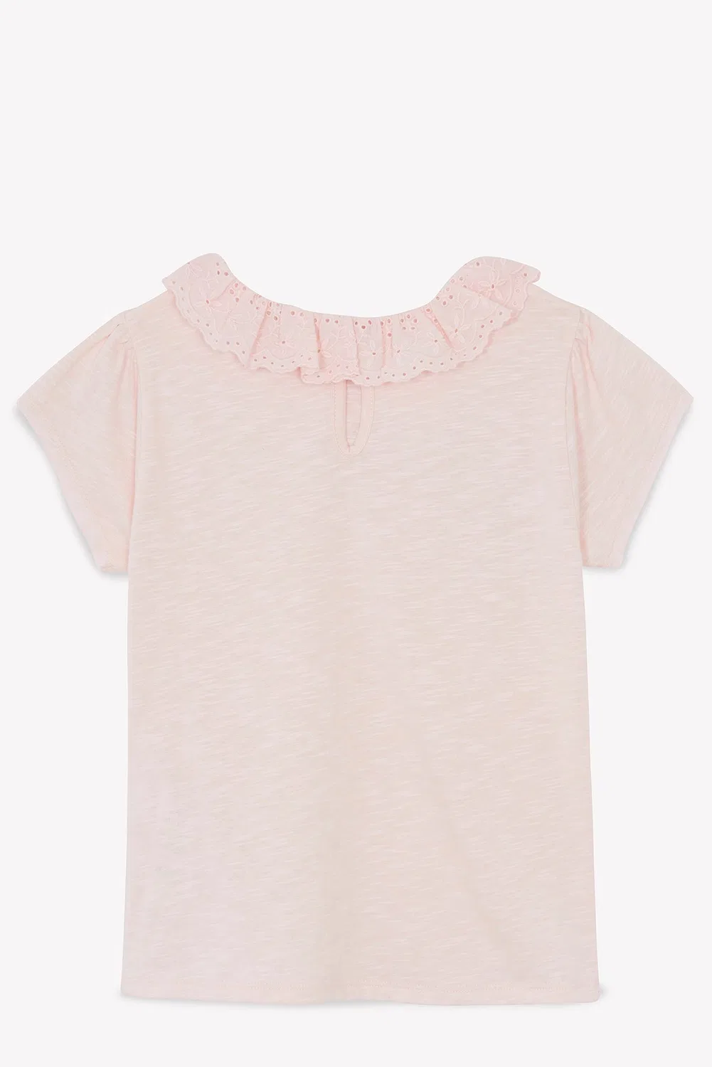 Футболка детская с воланами Tiris Ruffled Collar Bonton, Rose Parfait — фото 2