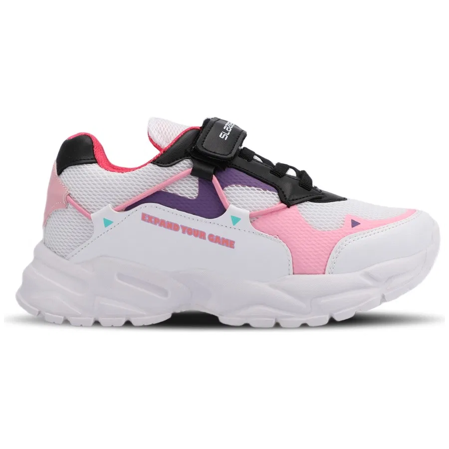 Кроссовки Slazenger KEKOA IN с липучками, Бело-розовый