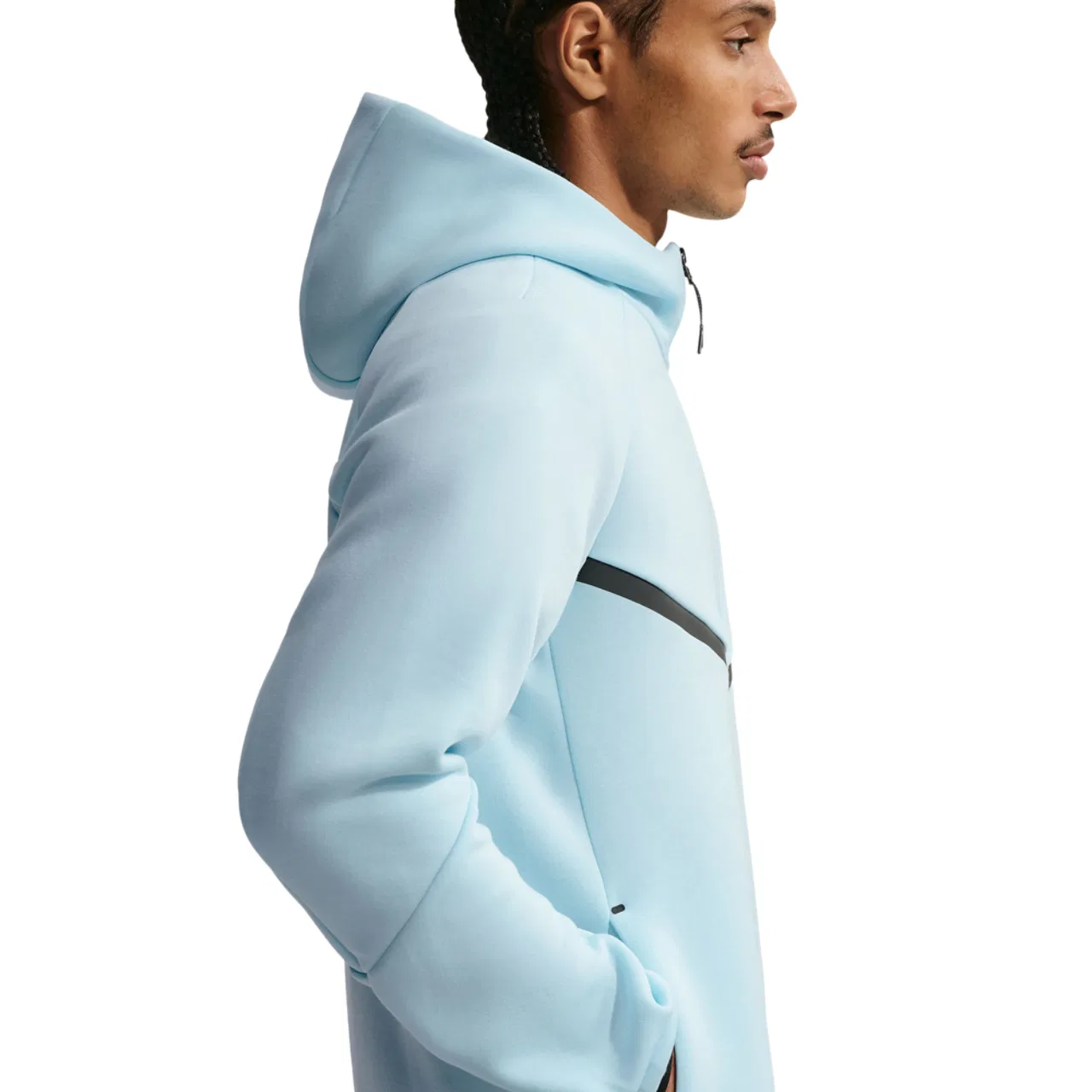 Мужское худи Nike Tech Fleece Full-Zip Windrunner, синий/оранжевый — фото 2