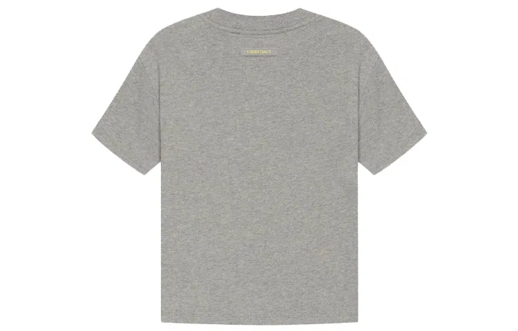 Детская футболка с принтом Fear Of God Essentials, Цвет Dark Oat Heather Oat — фото 3