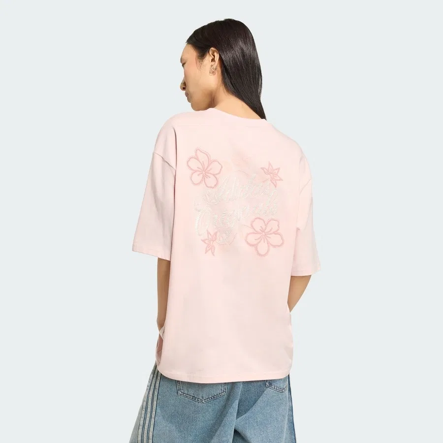 Футболка с принтом GFX Tee adidas, Розовый — фото 2