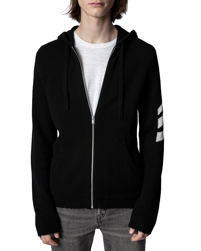 

Толстовка с капюшоном Clash Arrow из кашемира Zadig & Voltaire, черный