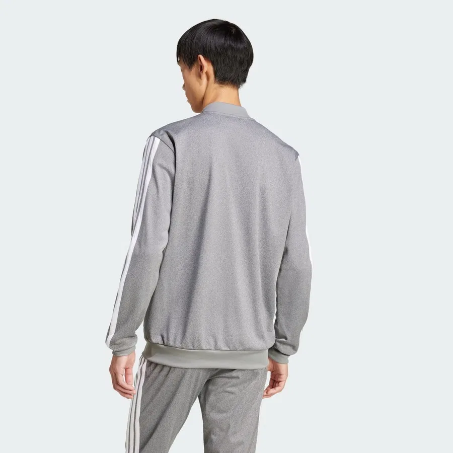 Кофта с длинным рукавом adidas Sportswear JI8846 Tricot Regular-Fit Mélange, Черный — фото 2