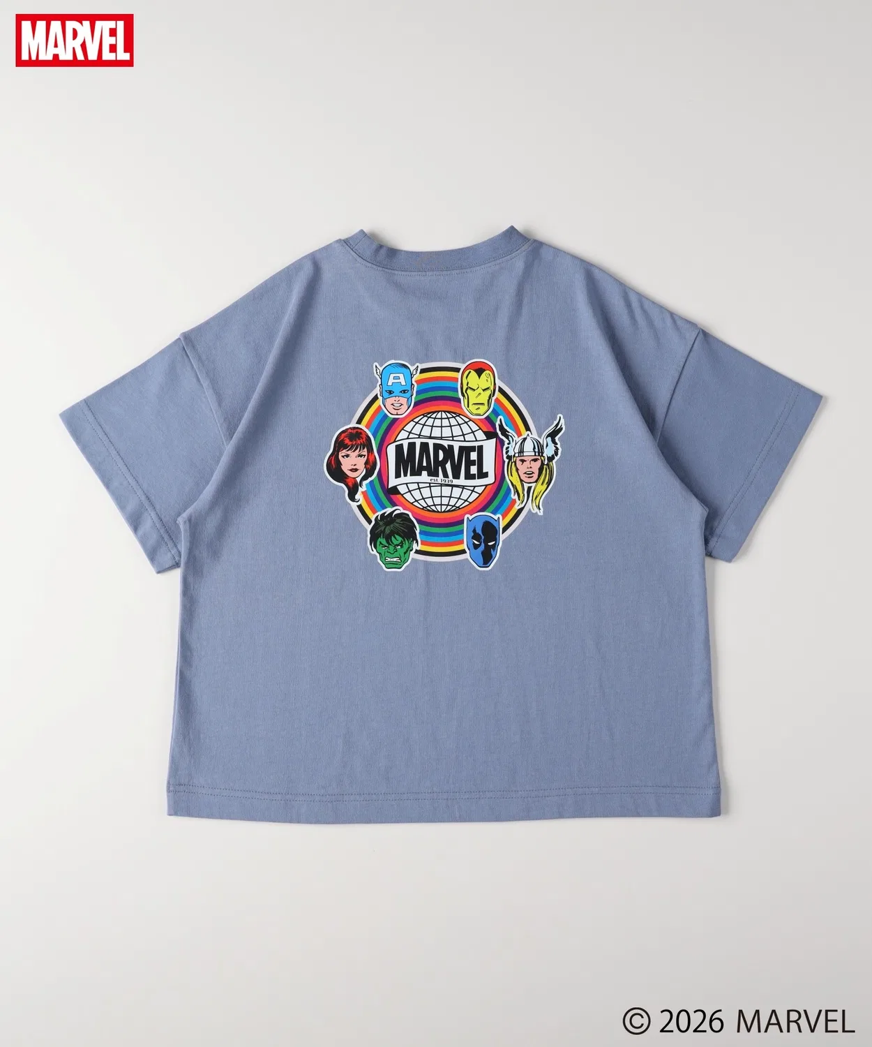 Детская футболка с принтом MARVEL Right-on, Light Blue