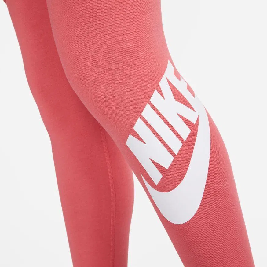 Женские леггинсы с высоким поясом Nike Sportswear Essential, Archaeo, Цвет: Роза — фото 3