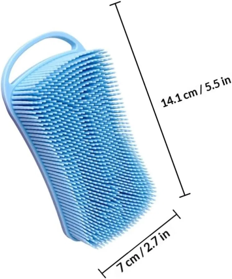 Щетка для тела силиконовая Alipis, 14,1 x 7 x 3,7 см, синяя — фото 2