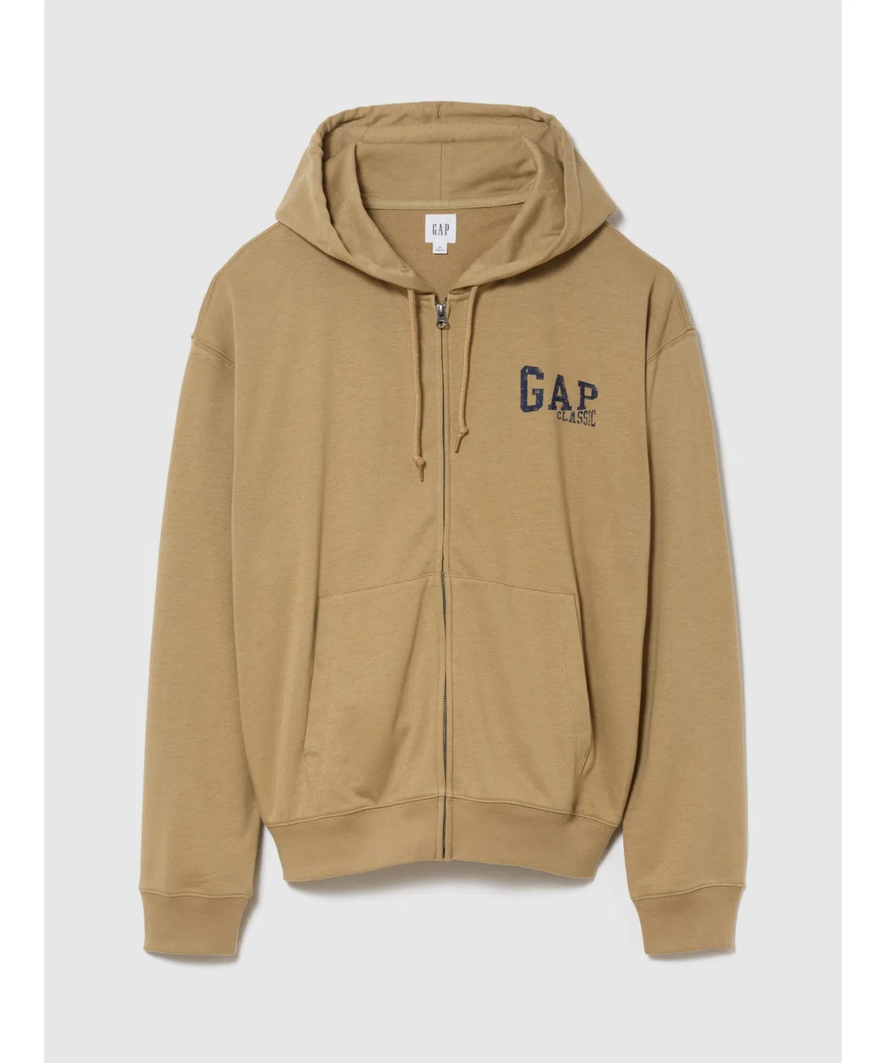 Мужское худи с длинным рукавомс принтом GAP Classic GAP, Серый — фото 4