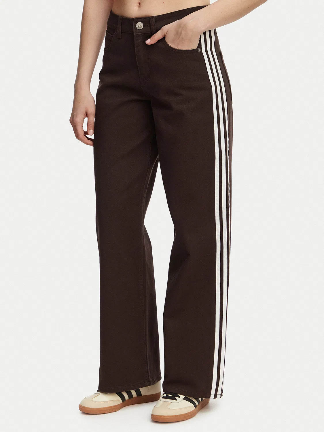 Женские джинсы свободного кроя Firebird Adidas, коричневый