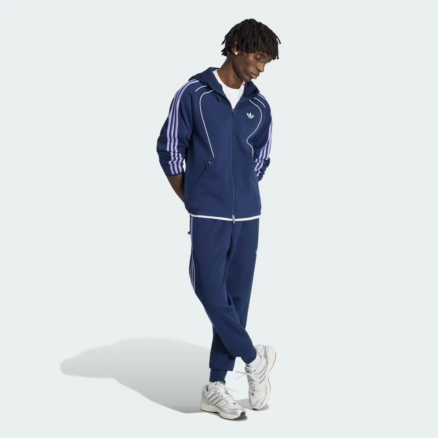 Мужские брюки свободного кроя Spacer Teamgeist 26 Cutline Cuffed Adidas Originals, Night Indigo — фото 3