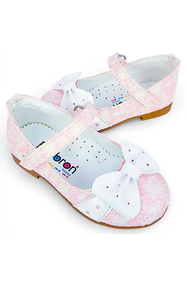 Детские балетки для девочек с принтом Beebron, Patterned Pink — фото 4