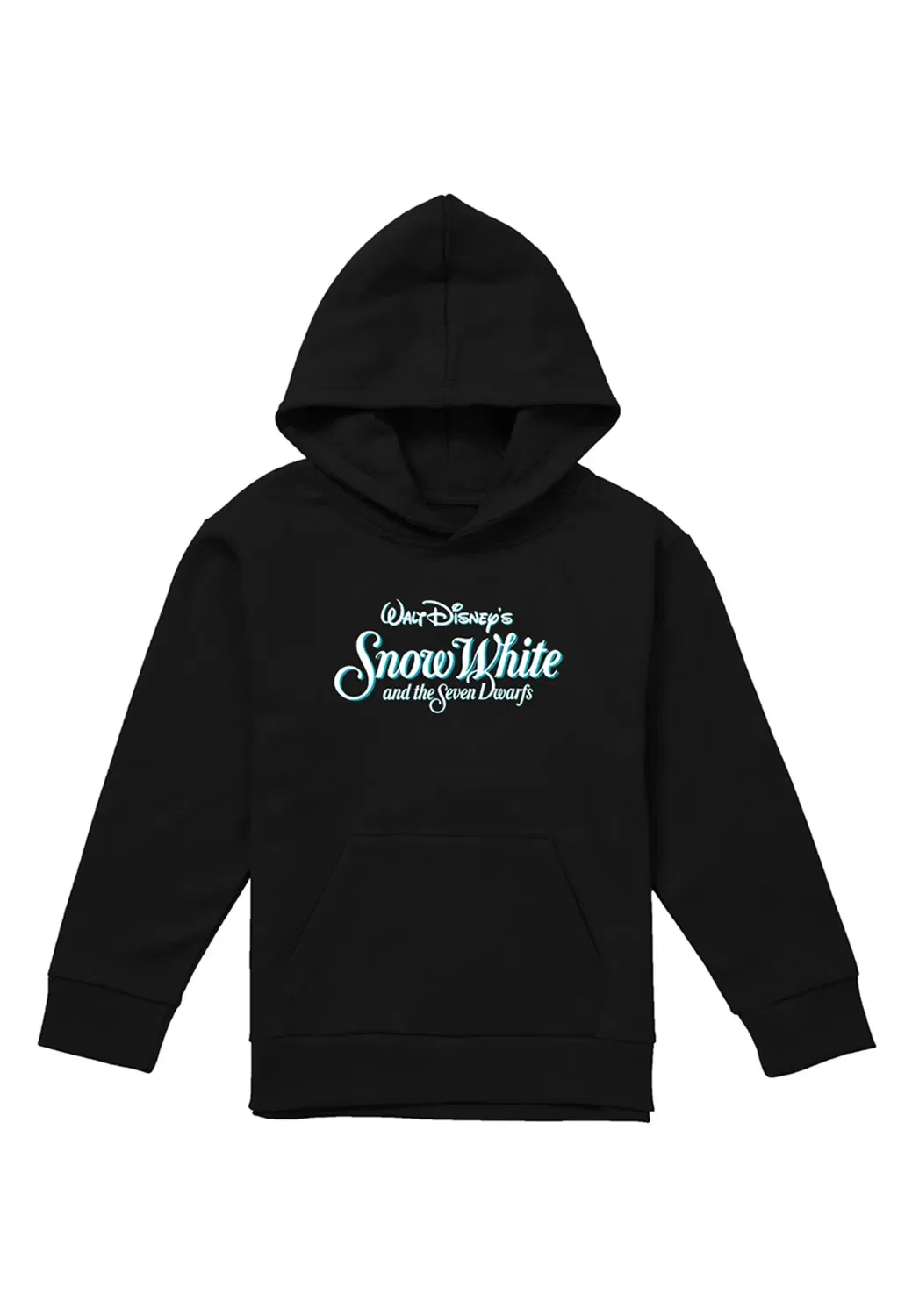 Детский худи с принтом And the Seven Dwarfs Logo Snow White, Black