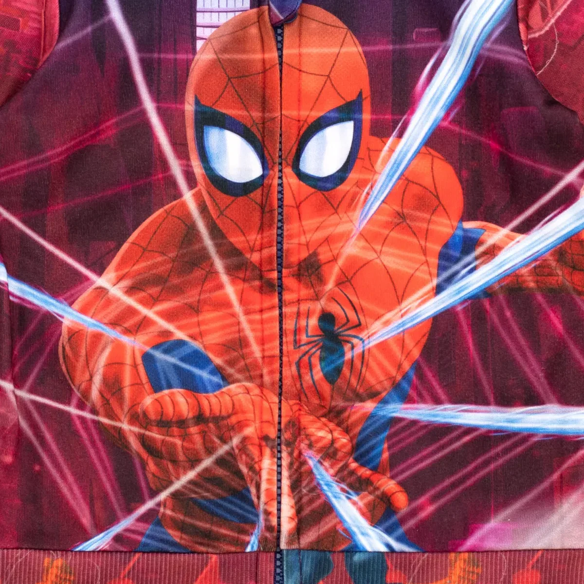 Детский худи-косплей с принтом Marvel Spider-Man Fleece Zip Up Cosplay Hoodie, Spider-Man — фото 3