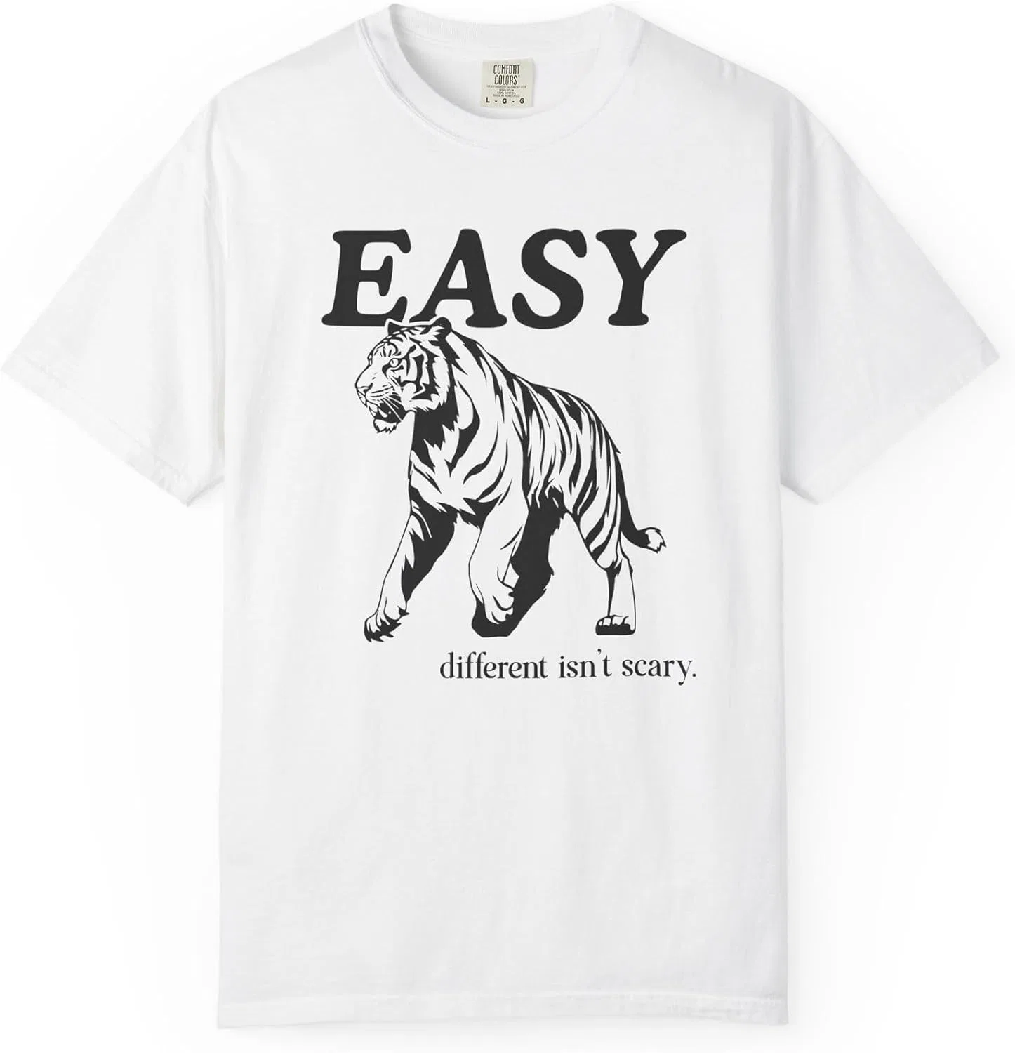 Футболка с принтом Easy Tiger Comfort Colors 1717, White