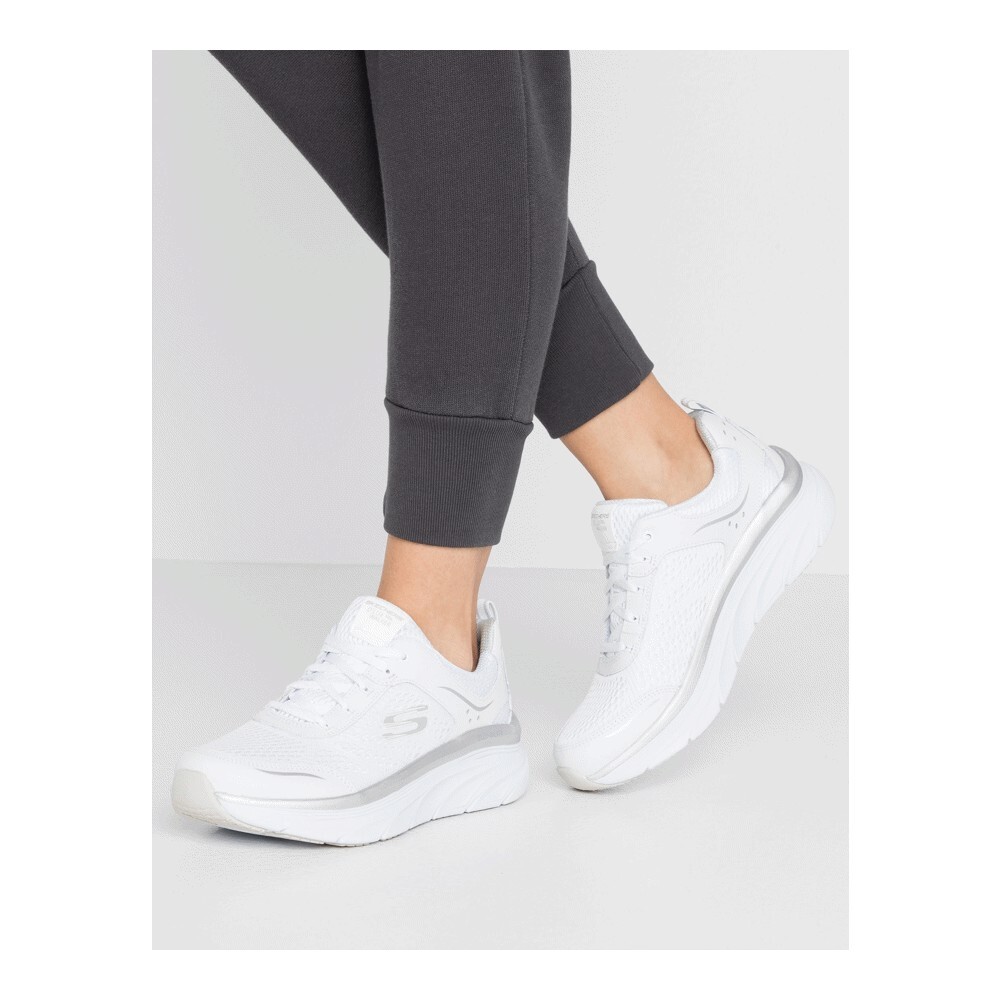 

Кроссовки Skechers Sport D'Lux Walker Relaxed Fit, white/silver, Белый, Кроссовки Skechers Sport D'Lux Walker Relaxed Fit, white/silver