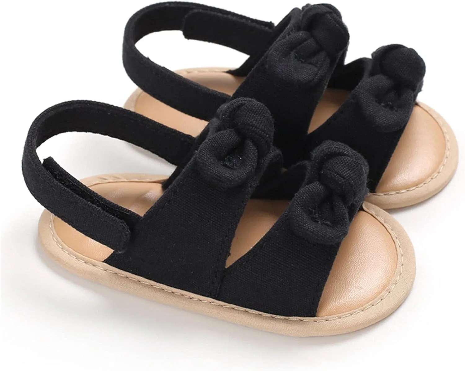Детские туфли для девочек с бантом, модель Slip Bowknot Prewalker, Black — фото 2