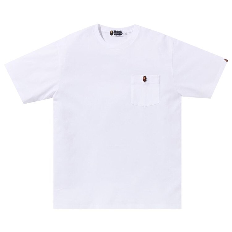 

Футболка BAPE Ape Head One Point Pocket Tee 'White', белый