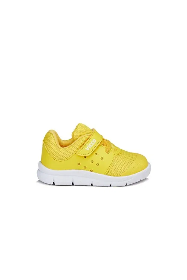 Детские спортивные туфли для девочек с липучкой Mario Vicco, Yellow — фото 3