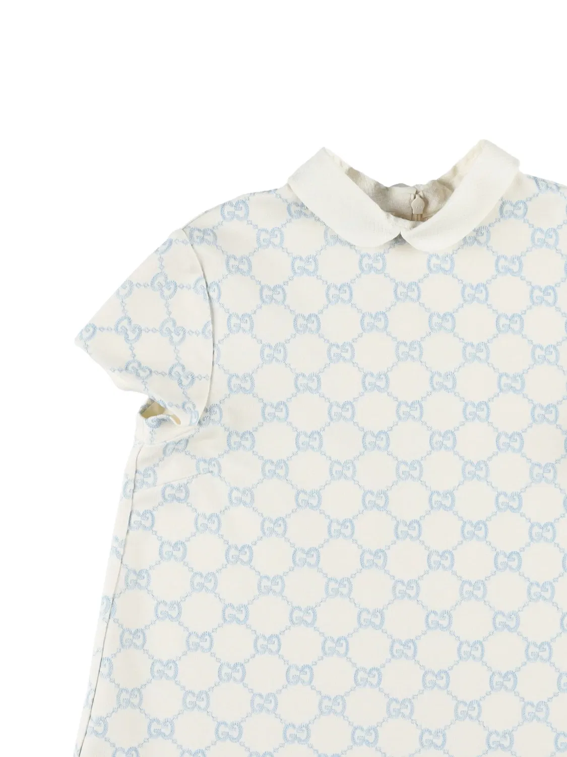 Платье с короткими рукавами Gucci Kids, нейтральные цвета — фото 3