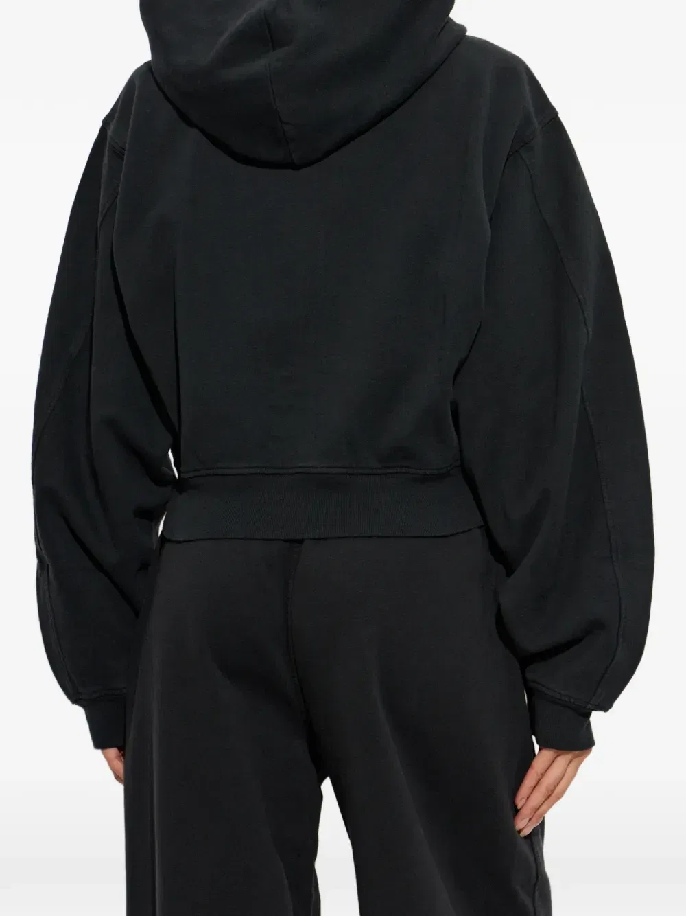Толстовка на молнии с логотипом Alexander Wang, черный — фото 4